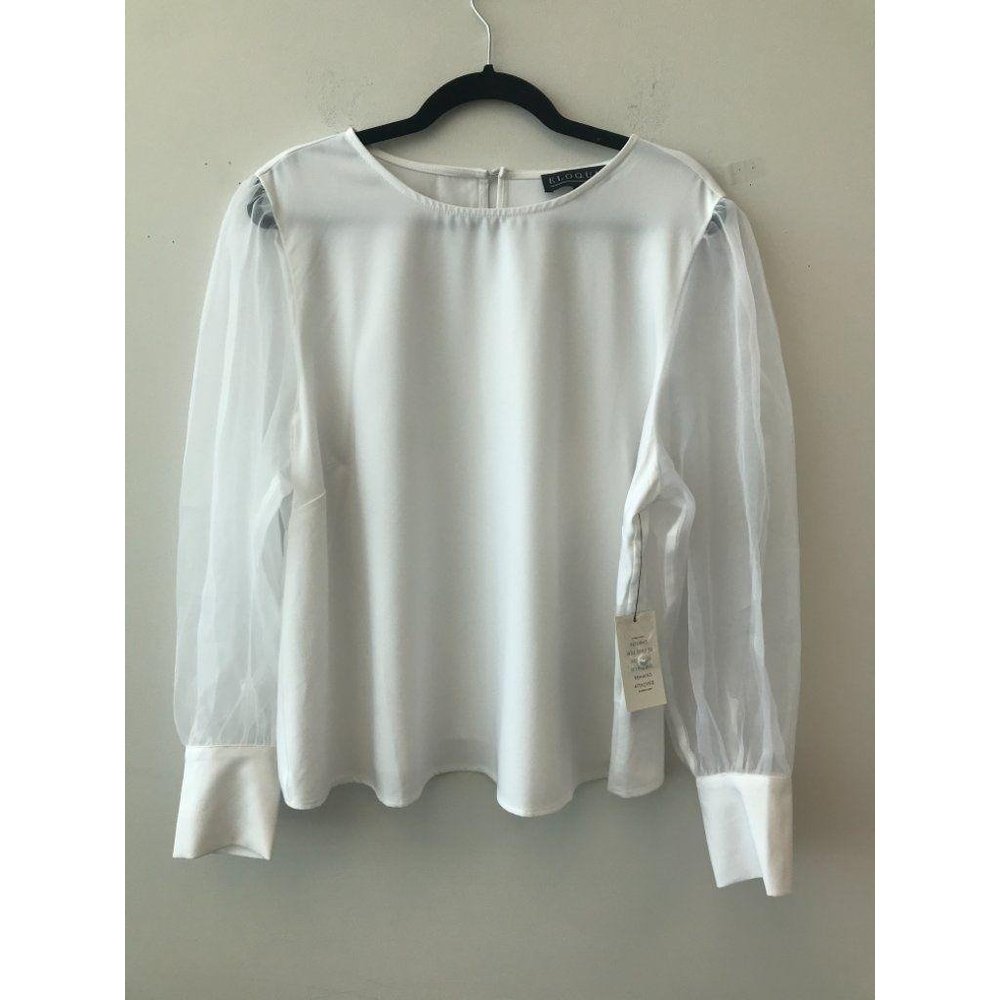Eloquii Size 18 Polyester Blend White Blouse NWT!